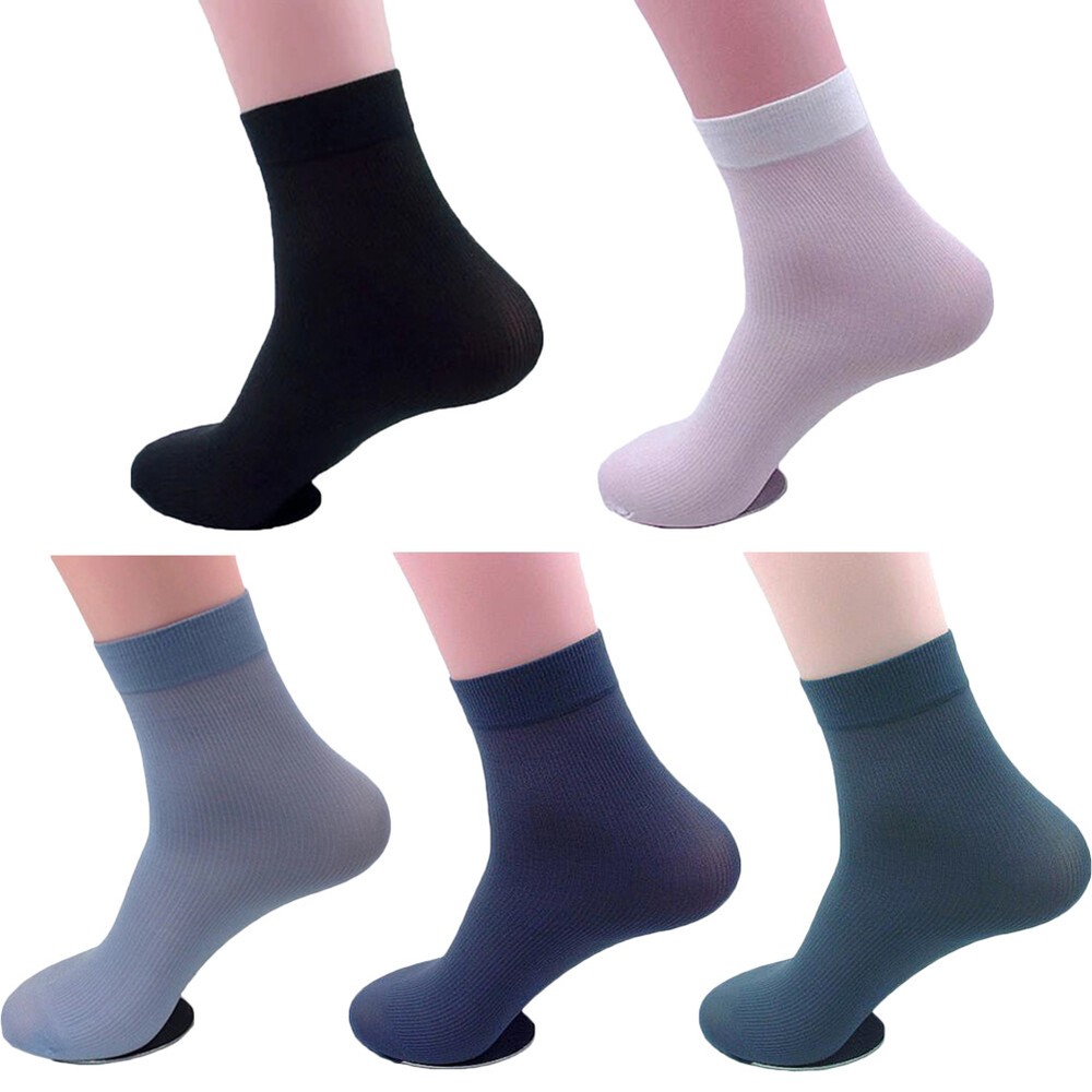 5/3/1Pairs Men Bamboo Fiber Business Socks Anti-Slip Deodorant Breathable SocksⓇ