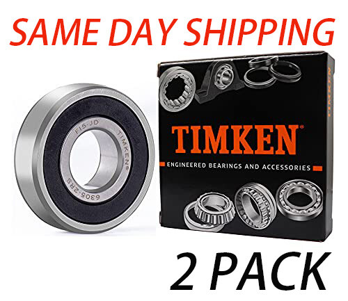 2PCS TIMKEN 6305-2RS 25x62x17mm Double Sealed Ball Bearings USA Brand