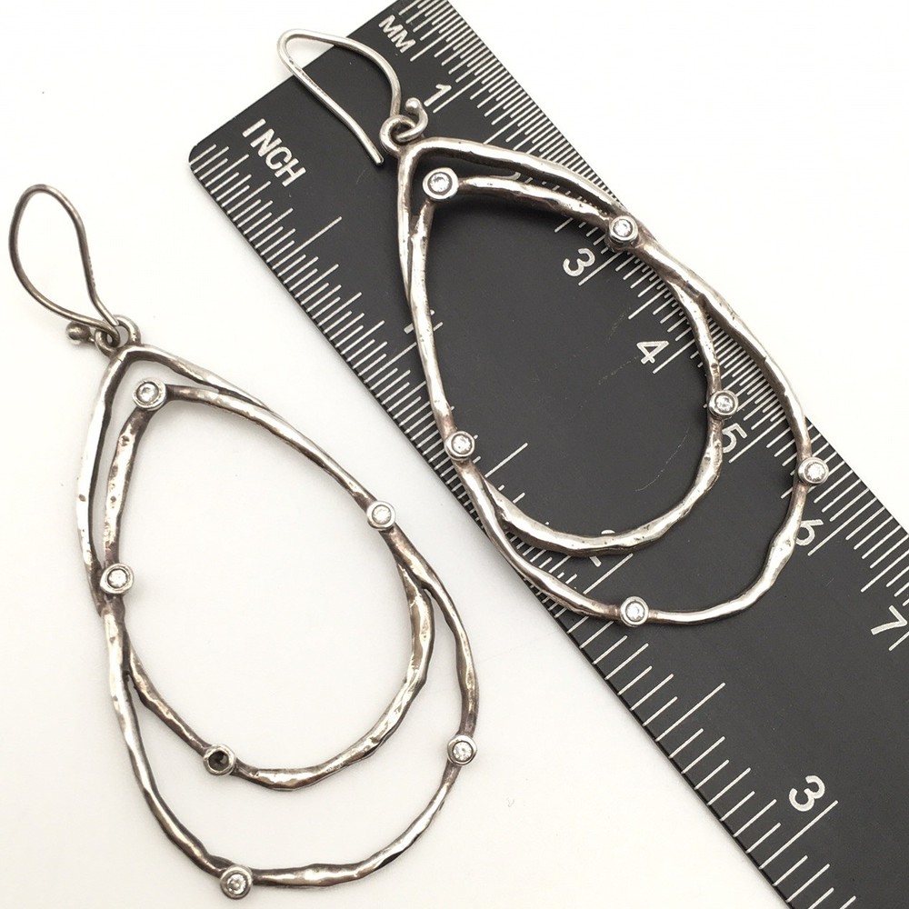 SCRAP 6.5g Vintage Sterling Silver SILPADA “Constellation” Teardrop Earrings #24