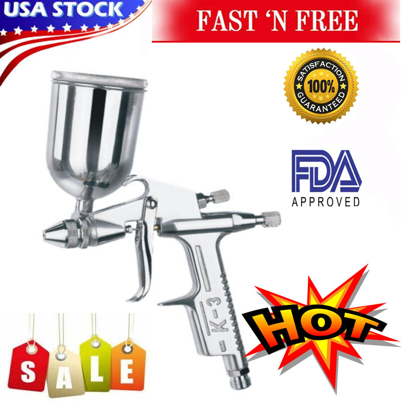 Mini Magic Spray Gun Sprayer Airbrush Alloy Painting tool 0.5mm Nozzle 150ml set