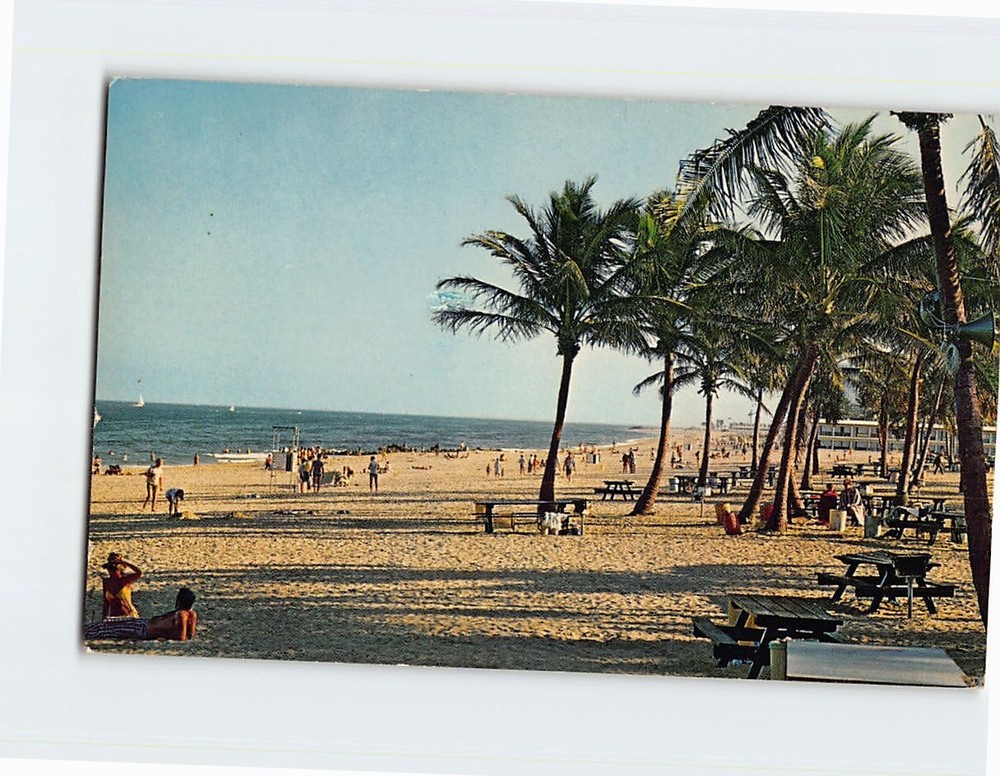 Postcard Beach Scene Fort Lauderdale Florida USA