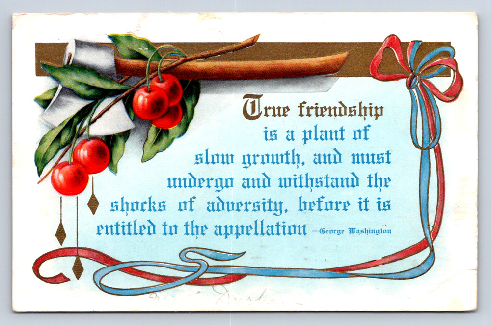 Vintage Postcard Friendship Greetings Early 1900s