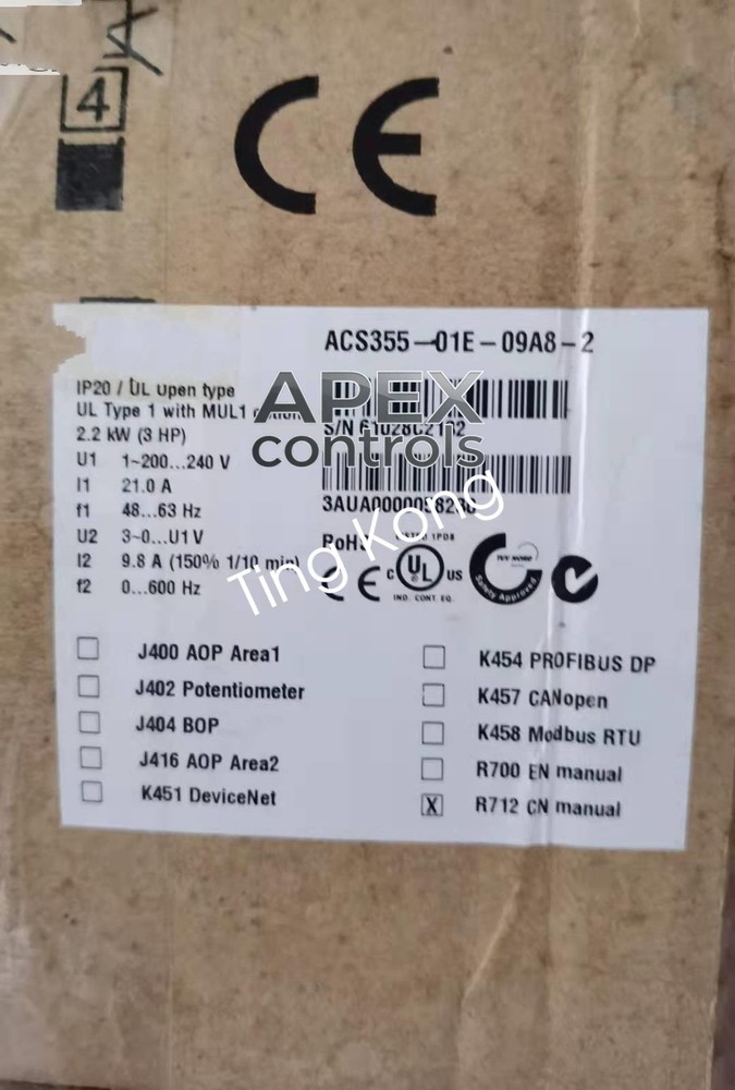1PCS new AS355-01E-09A8-2 ABB frequency converter Shipping DHL or FedEX