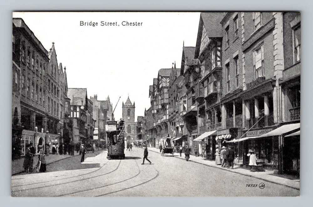 United Kingdom- Chester Bridge Street Postal Old Card View PC Vintage Postcard