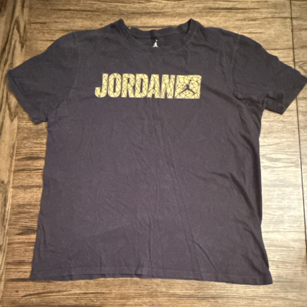 Jordan Jumpman Logo Black Crew Neck Short Sleeve Men's T-Shirt Size XL
