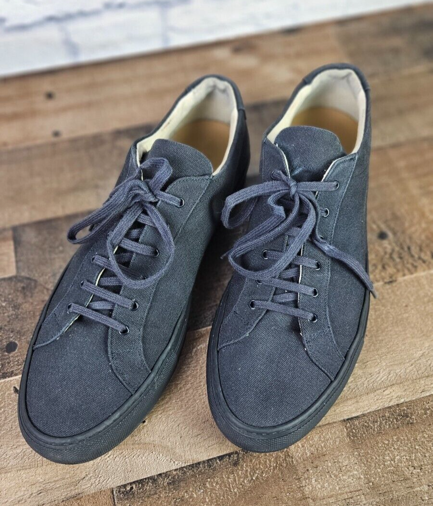 Common Projects Achilles Low Navy Textured Canvas Size 44 Made in Italy-image