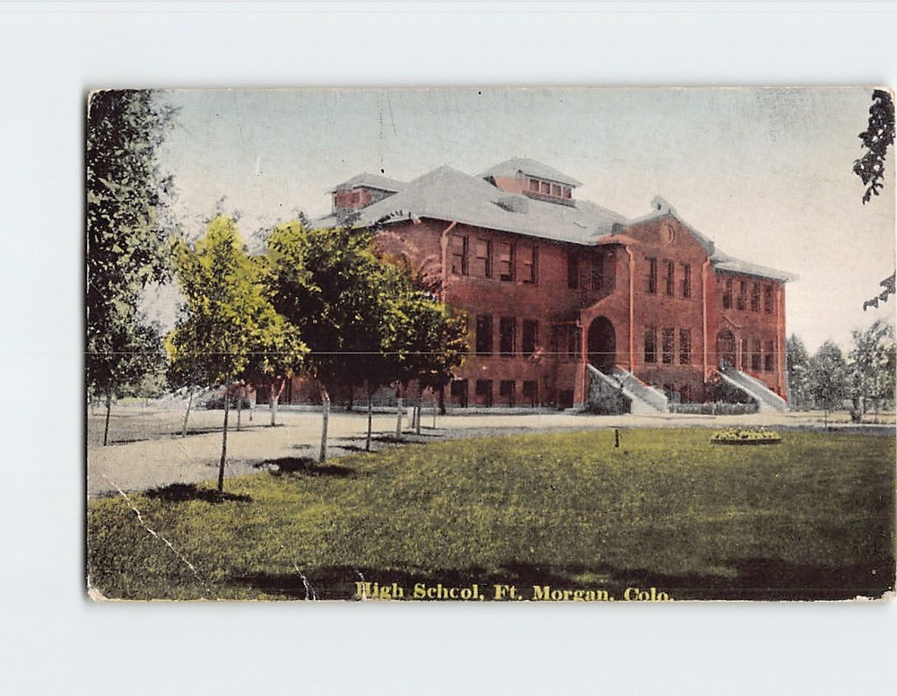 Postcard High School Fort Morgan Colorado USA
