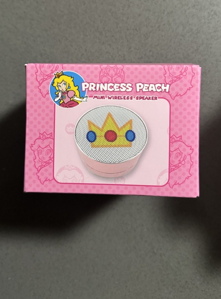Super Mario Bros Princess Peach Mini Bluetooth Speaker Nintendo CultureFly NEW