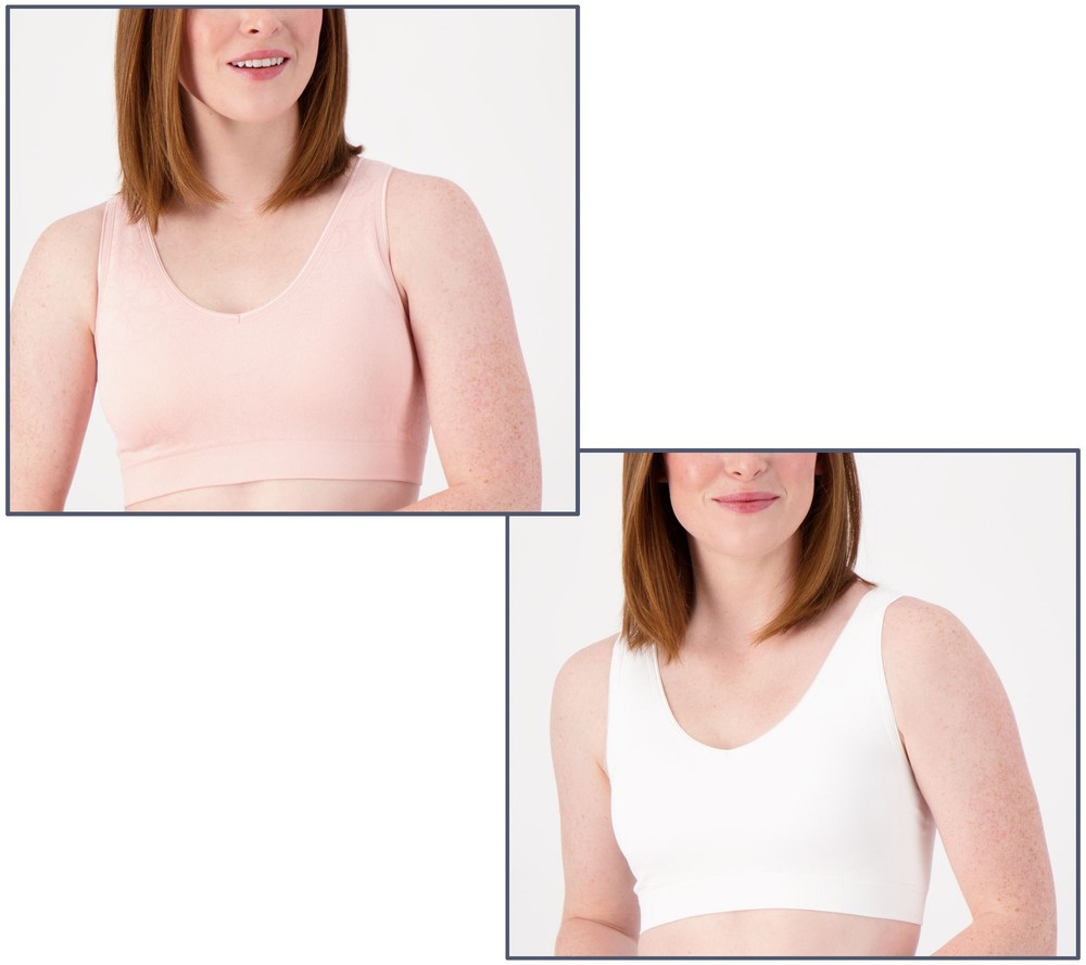 Anybody Women's Plus Sz Bra 2X  Intimates All-Day Seamless Bras White A217011