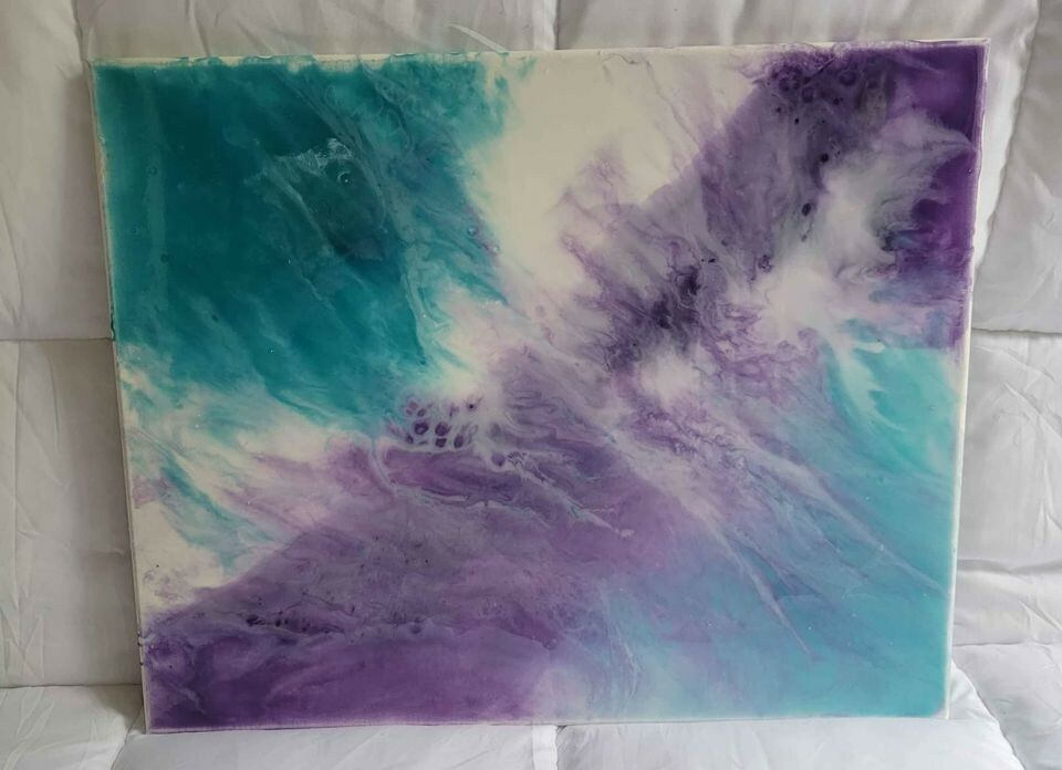 16x20 Vivid Resin Pour Canvas
