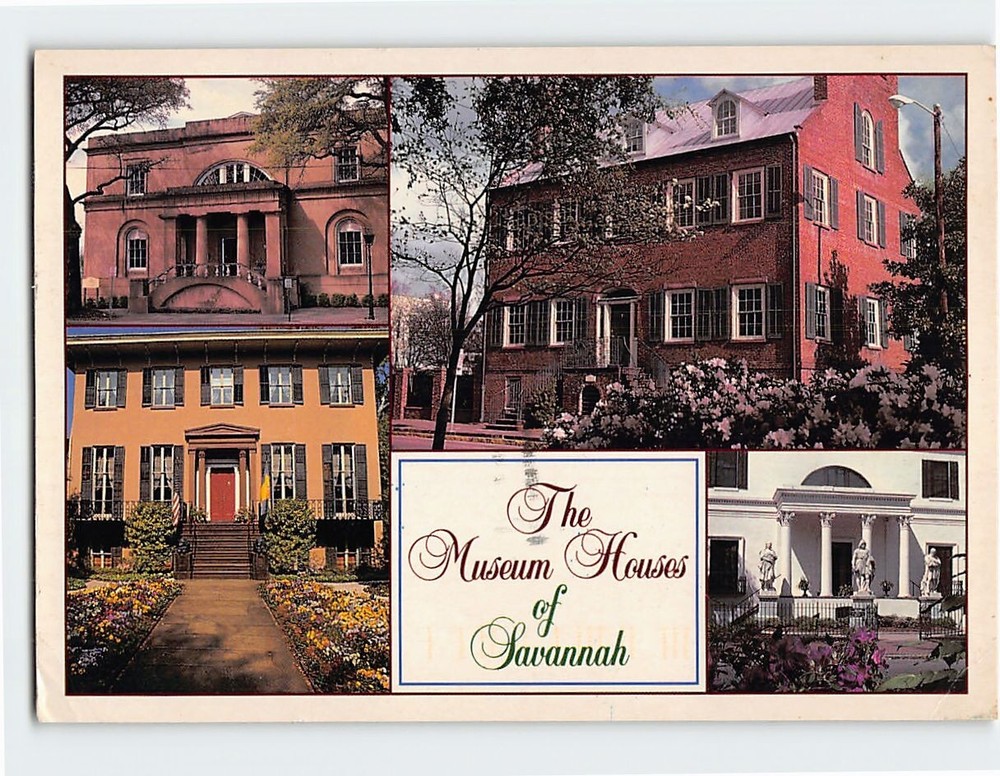 Postcard The Historic Museum Houses of Savannah Georgia USA