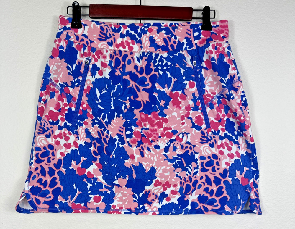 T By Talbot Womens Size S Skort Cotton Blend Pink Blue Tennis Golf Leisure