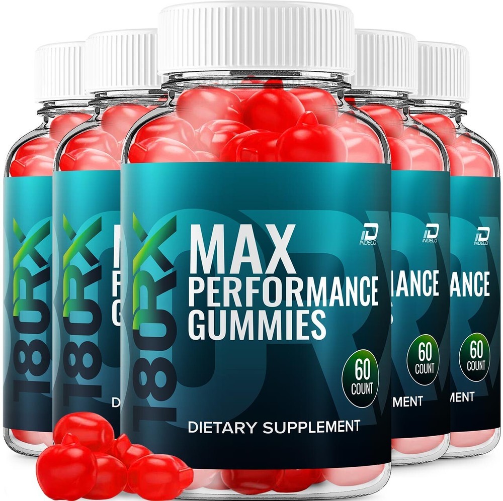 5 Pack 180RX Male Performance Gummies for Energy and Vitality