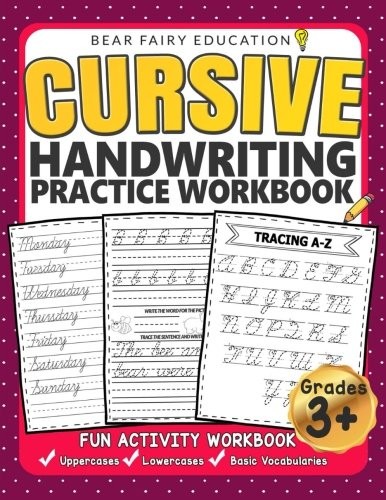 Cursive Handwriting Practice Workbook for 3rd 4th 5th Graders: Cursive...