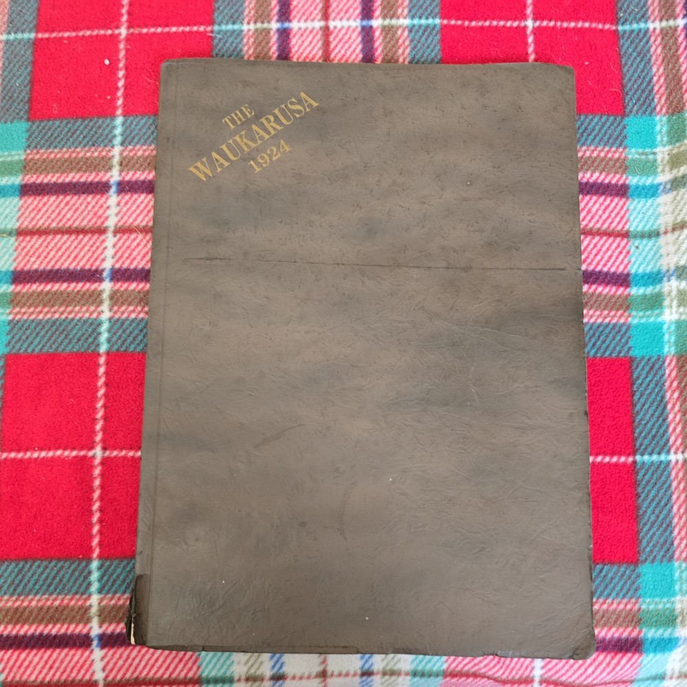 The Waukarusa 1924 Yearbook Mount Carroll High School Illinois vintage