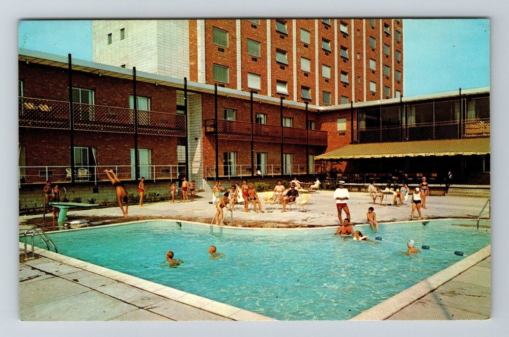 Niagara Falls NY-New York, Treadway Inn, Scenic Pool, Vintage Postcard