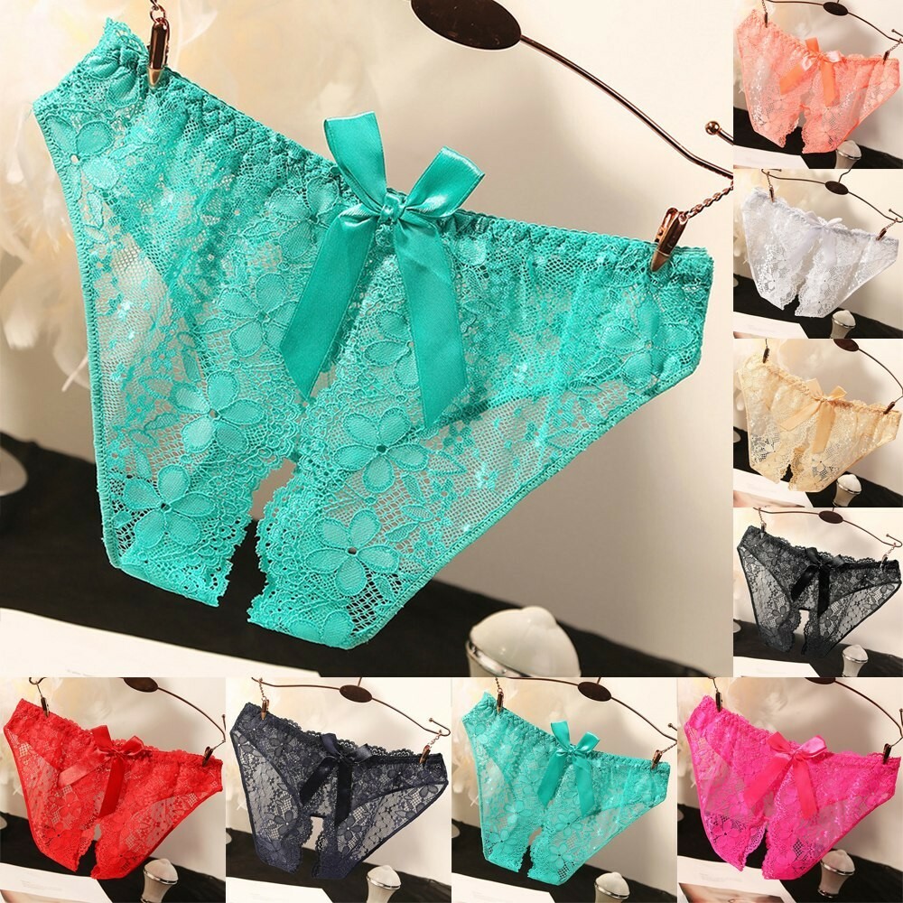 Briefs Womens Panties Womens Open Crotch Panties Briefs Pearl See Floral Fashion