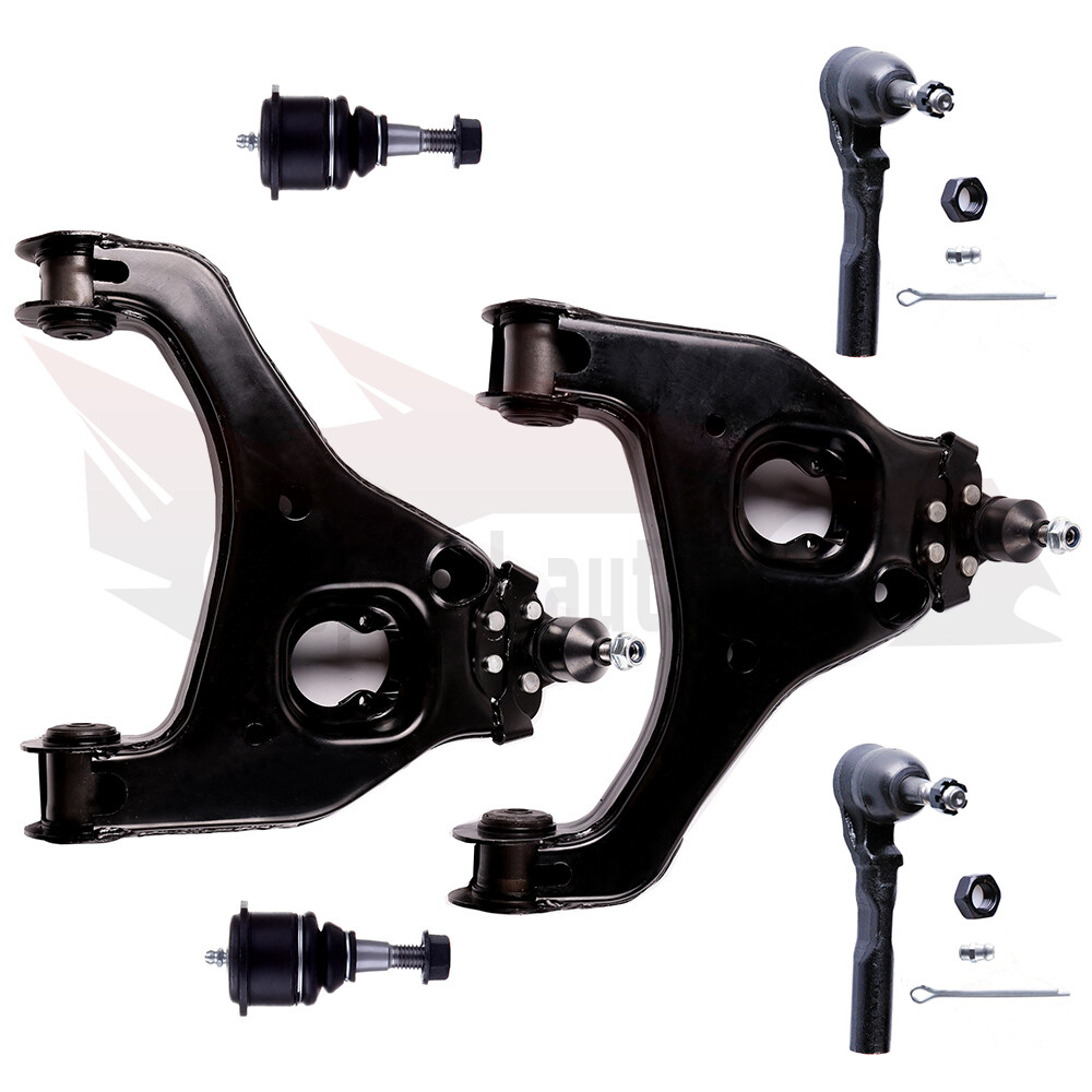 6pcs Front Lower Control Arm & Tie Rod End for 1999-2006 Chevy Silverado 1500