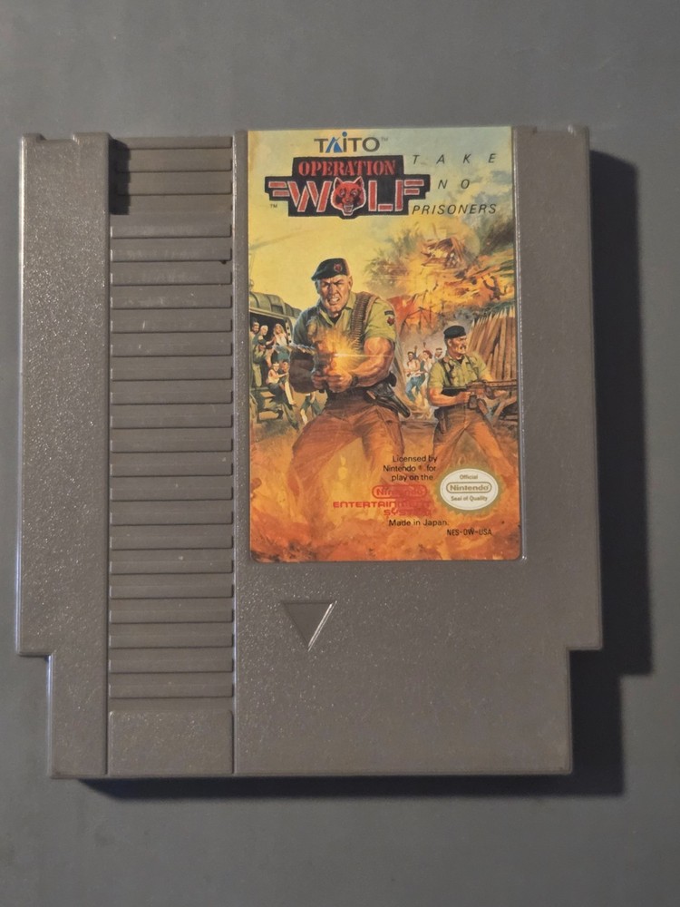 Retro Original Nintendo NES Operation Wolf Authentic Game - Tested and Working