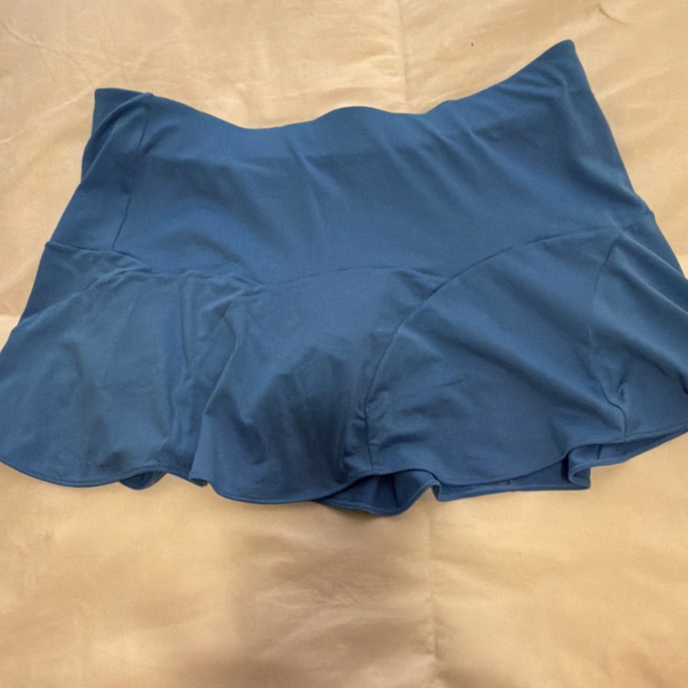 Wilson Women's Athletic Tennis Skort Blue Pull On Stretch Short Regular Size M