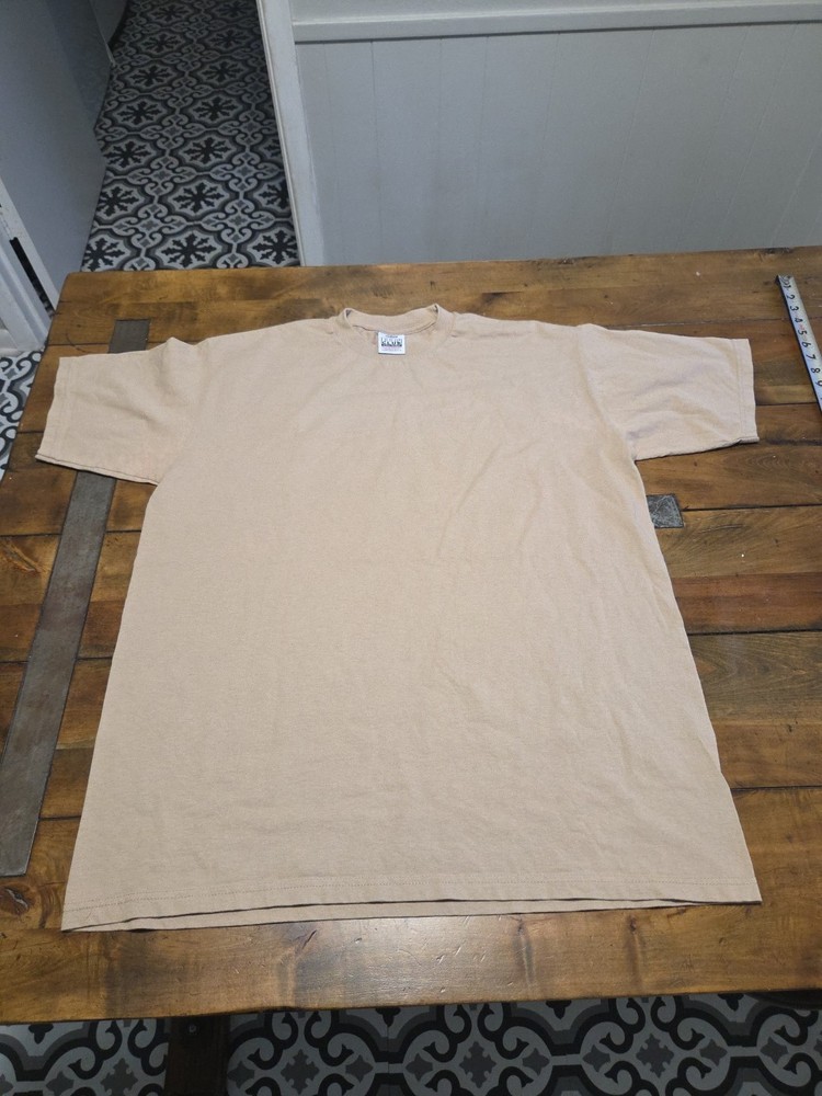 Pro Club Heavyweight T-Shirt Khaki 2XL Tall Men's Plain Basic Tee 2XLT