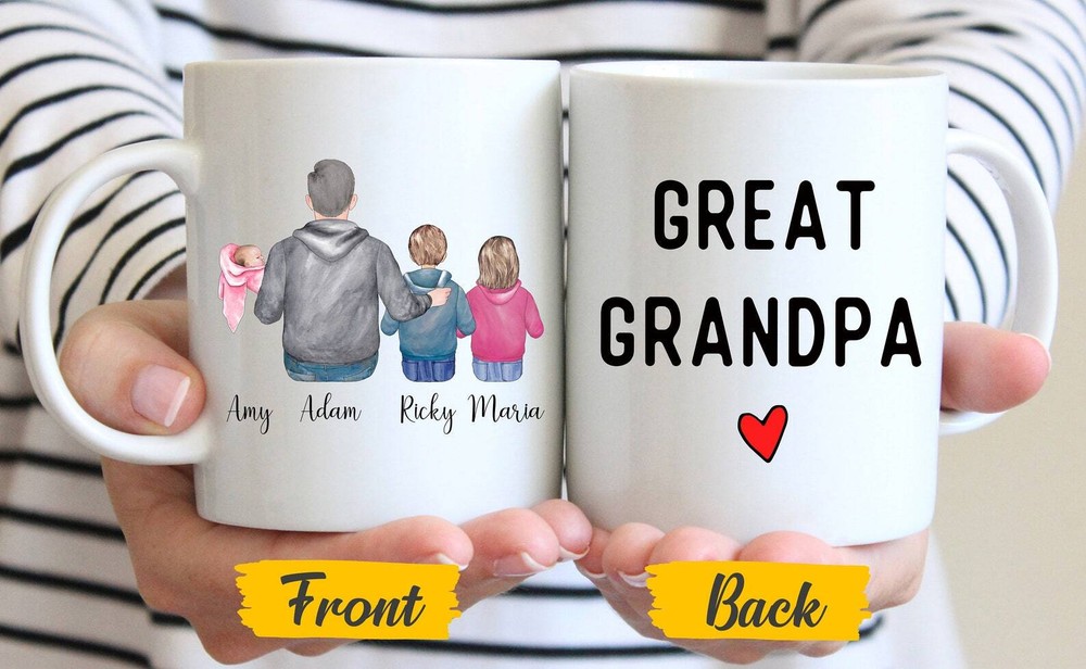 Grandpa Mug Grandpa Grandchild Mug Personalized Grandpa Gift Grandpa Coffee Mug
