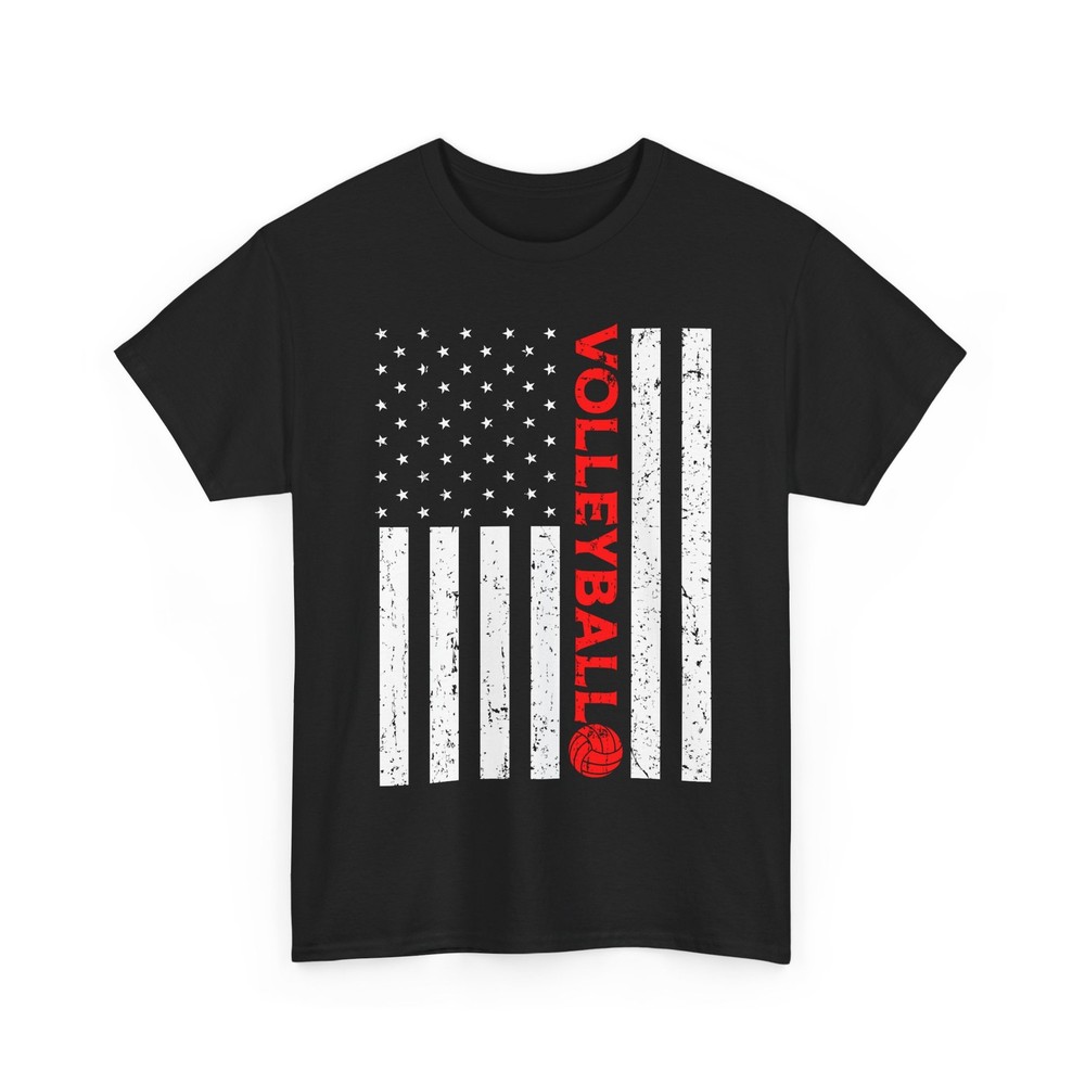 Volleyball USA Flag T-Shirt, Volleyball Player Sports Lovers Women Men T-Shirt