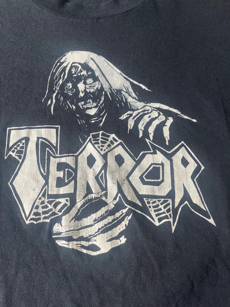 GRAIL Vtg 1980s TERROR Cleveland Thrash Death Metal T Shirt Screen Stars Tag XL