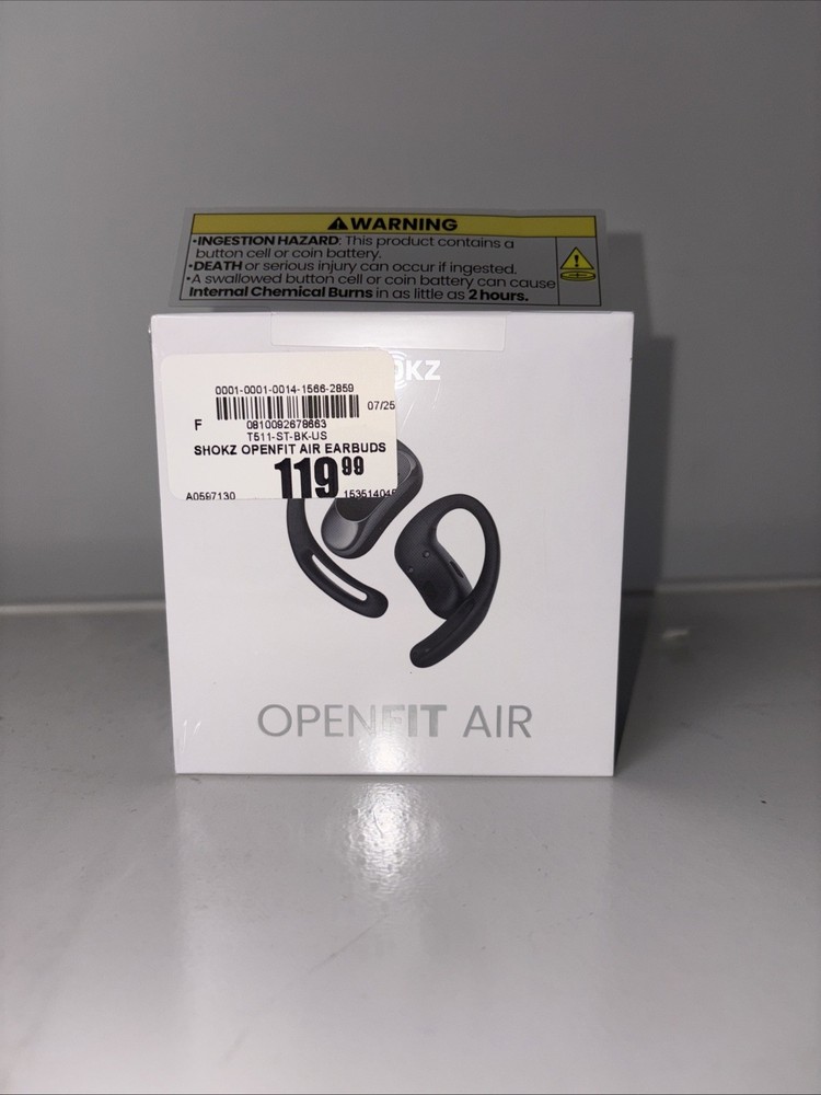 Shokz OpenFit Air True Wireless Bluetooth Headphones - Black (T511-ST-BK-US)