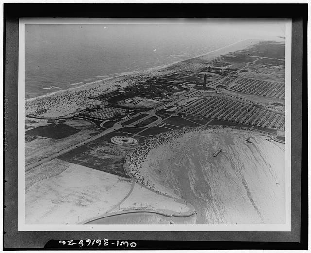 Photo:Miami Beach Florida 1930s Aerial Beachfront Oceanfront Parkscape