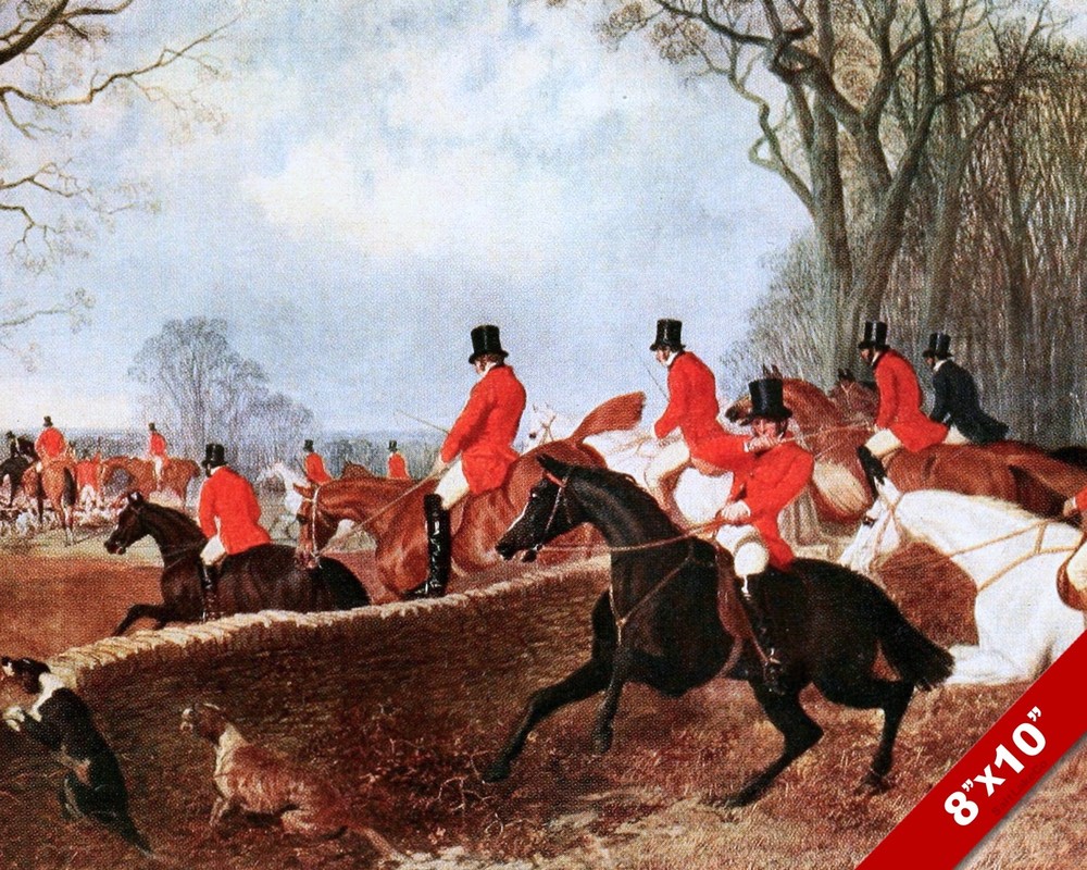 THE MOMENT OF DEATH FOX HUNT HORSE EQUESTRIAN HUNTING ART PAINTING CANVAS PRINT