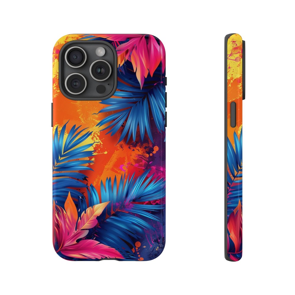 For iPhone, Galaxy, Pixel Phone Case Cover - Tropical Plants Palm Tree Abstract-image