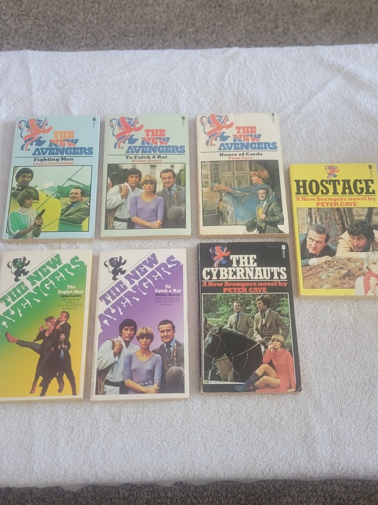 Lot Of 7 Vintage The New Avengers Paperback Books#-1-3-4-5-6, Also #2-3, Used