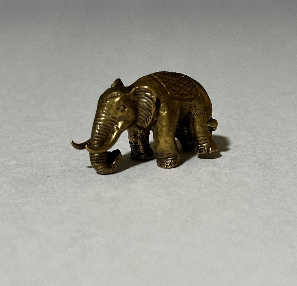 Mini Brass Elephant Figurine Decoration