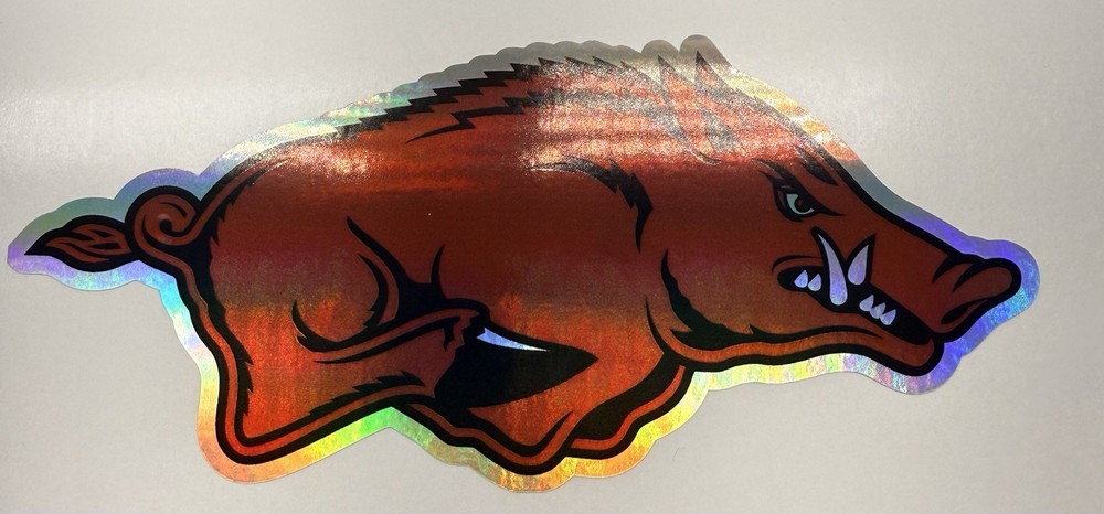 Arkansas Razorbacks Holographic Vinyl Decal