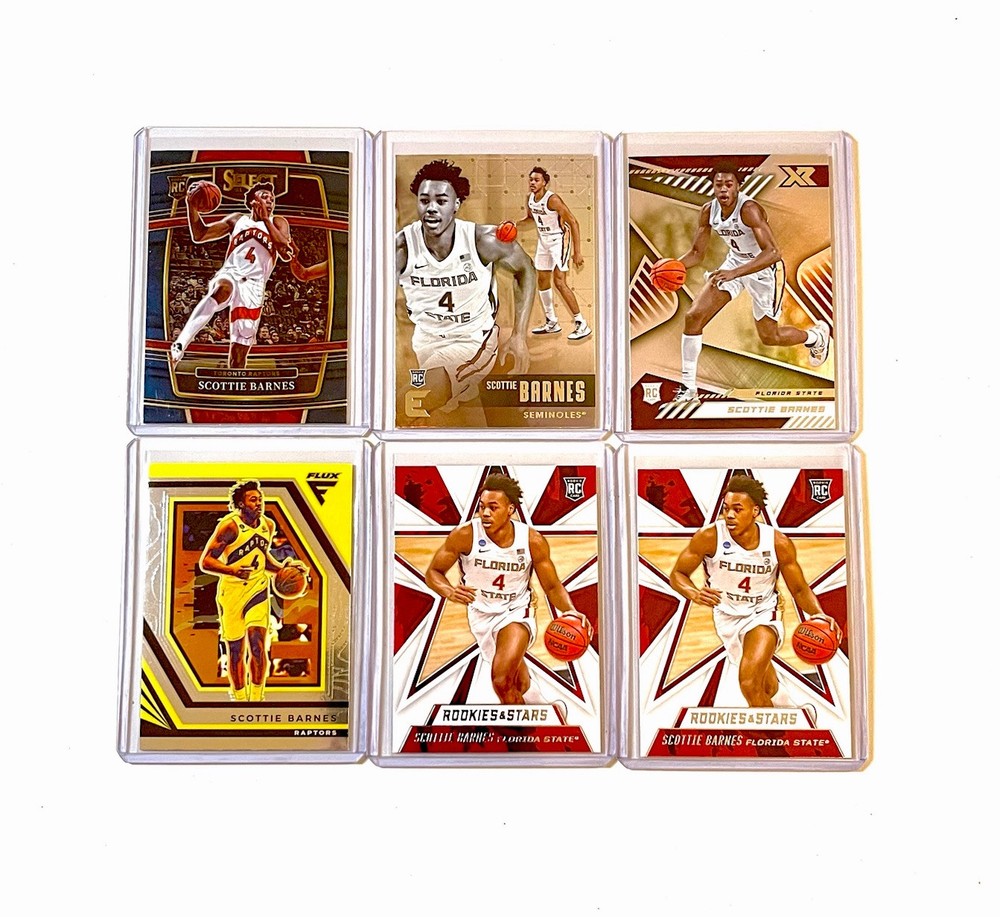 Scottie Barnes Basketball Card Lot Of 6 - Toronto Raptors - Rookie Card Rc