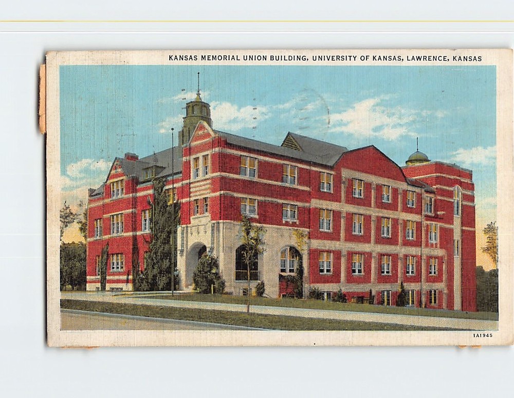 Postcard Kansas Memorial Union Building University of Kansas Kansas USA