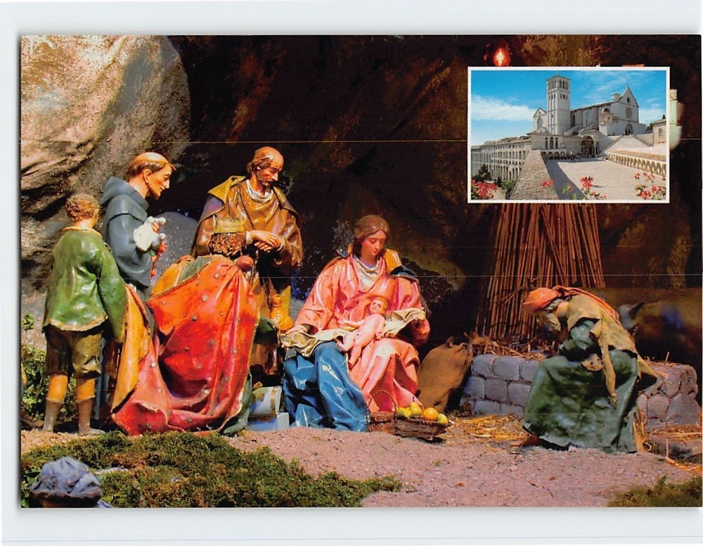 Postcard Presepio ideato Basilica Inferiore di S. Francesco Assisi Italy