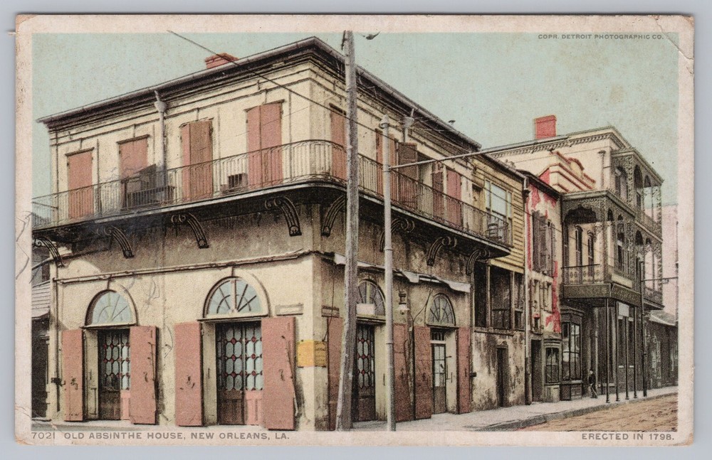 Old Absinthe House New Orleans Vintage Postcard Louisiana-image