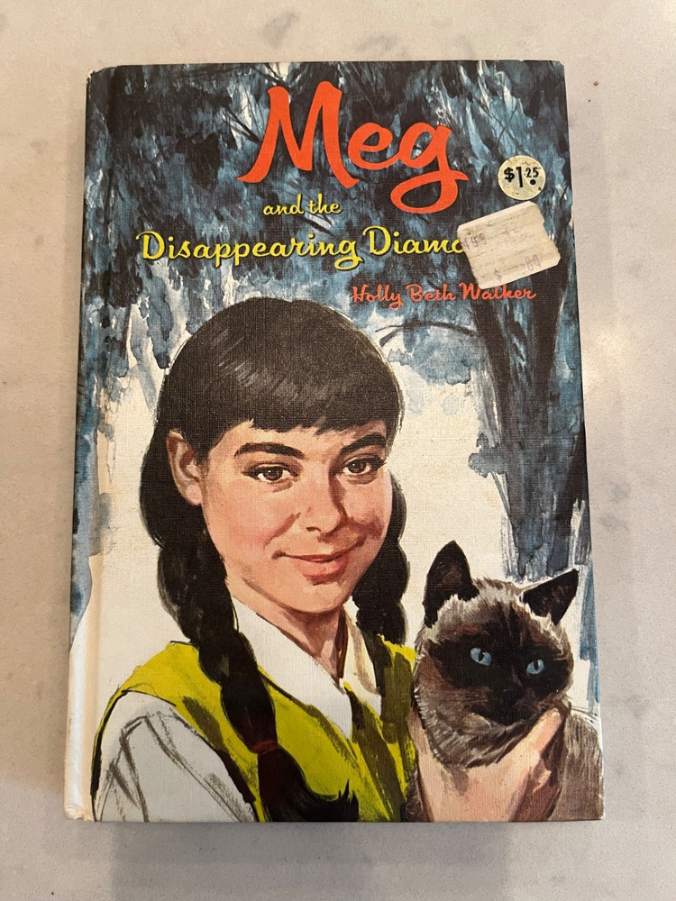 Meg and the Disappearing Diamonds #1 Holly Beth Walker HC Book Siamese Cat Vtg