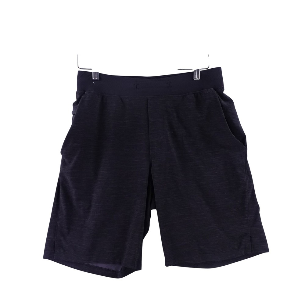 Lululemon Pace Breaker Linerless Shorts Mens Medium Black Heathered Performance