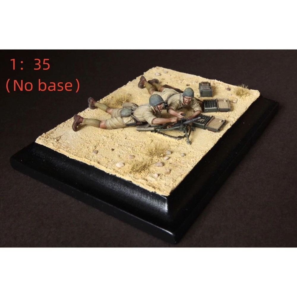1/35 resin figures model kit WW II Italian machine gunner unassembled unpainted