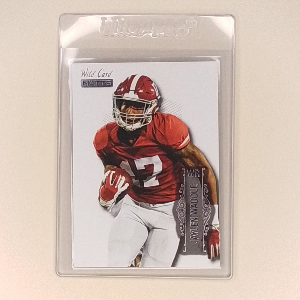 2021 Wild Card Matte #LBC-8 Jaylen Waddle Limited Base Cards White Alabama Miami