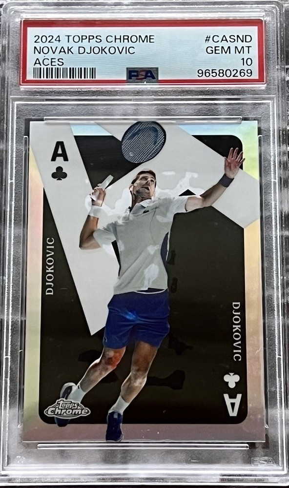 2024 Topps Chrome Tennis Aces #CASND Novak Djokovic PSA 10 GEM MINT 96580269