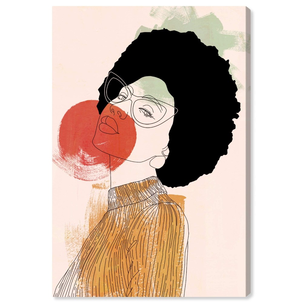 People Wall Art Canvas Prints 'Her Lines' Portraits Home Décor, 16