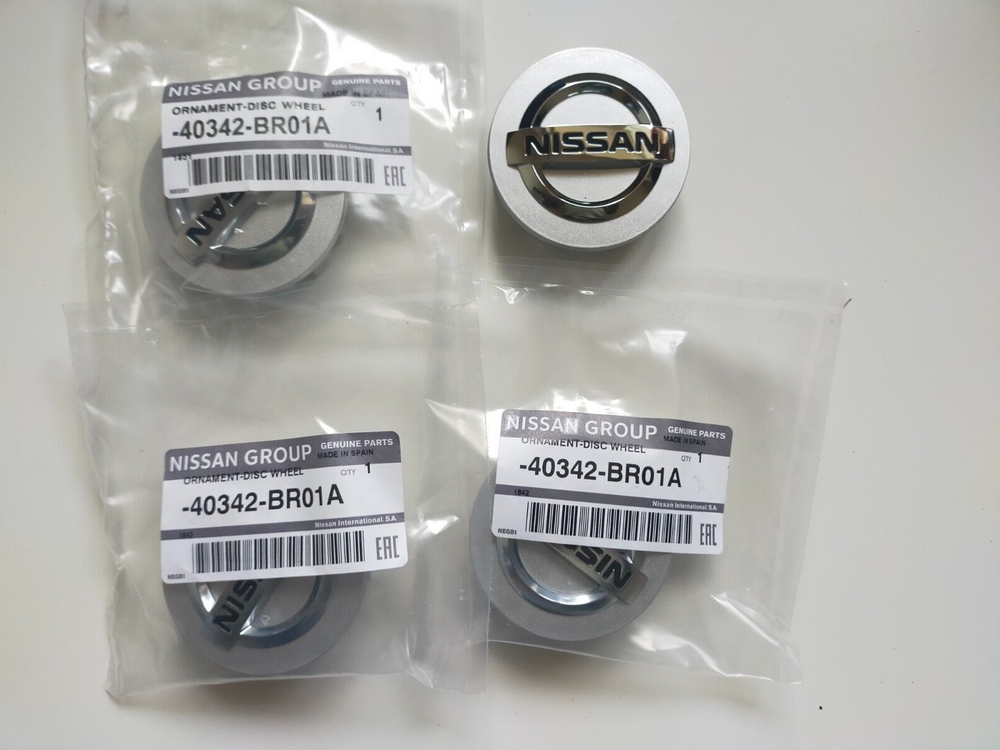 4 x Genuine Nissan Juke, Micra & Note Alloy Wheel Centre Caps  40342BR01A