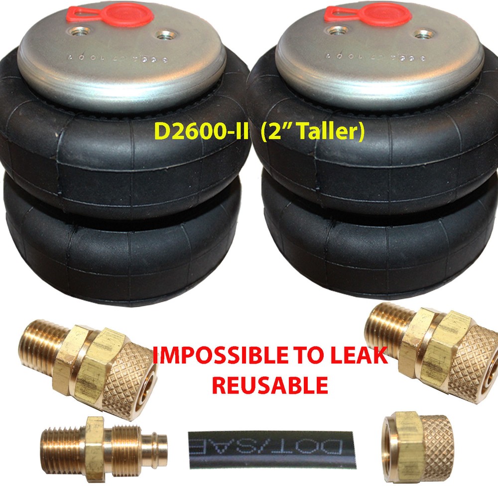 Air Ride Suspension 3 DeNominator-II 2600lb Air Bags 1/2