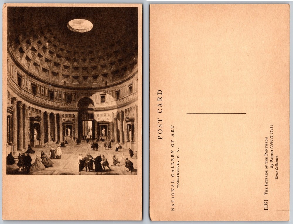 Pantheon Interior Rome Italy Postcard