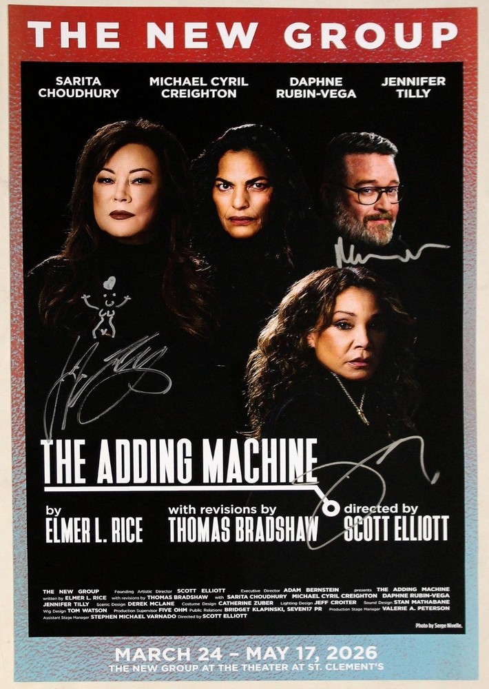 ADDING MACHINE Daphne Rubin-Vega, Jennifer Tilly + Signed 2026 Poster BWB