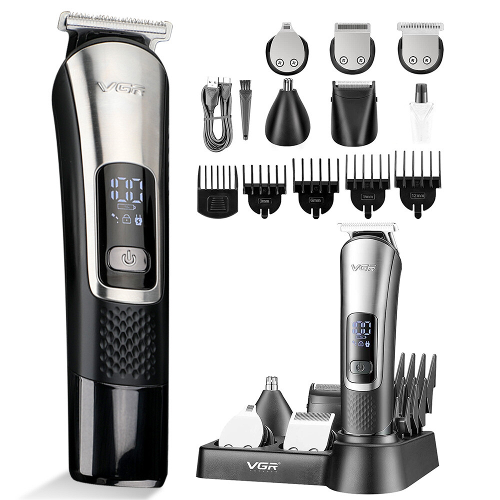 Cordless Men's High-Quality Electric Barber Hair Trimmer Clipper Body Beard Kit